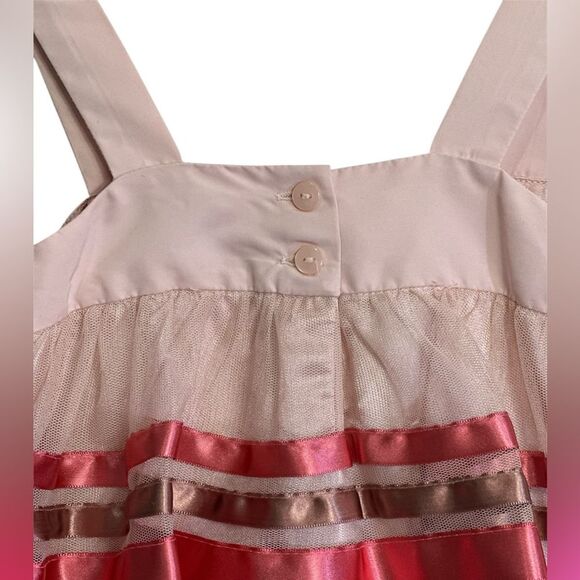 GAP BabyGAP Pink and Red‎ Satin Layered Dress, SIZE 3T - Picture 3 of 9